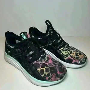 Puma Girls Softride Sophia Black Running Shoes Sneakers Size 3C